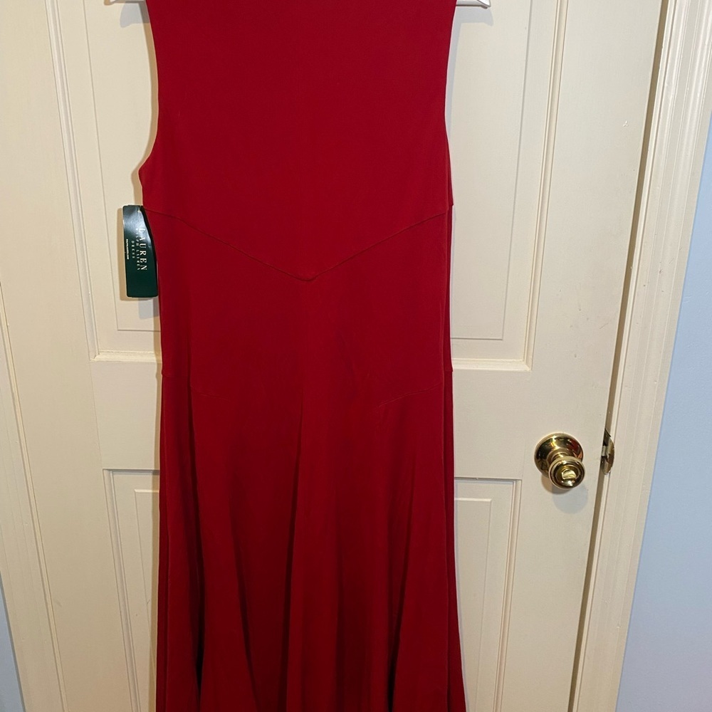 Ralph Lauren Long Red Dress - LARGE NWT - Picture 6 of 6
